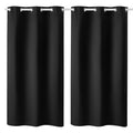 Blackout Curtains, 63 Inch Length 2 Panels Set, 42 Inch Wide Each, Thermal Insulated Blackout Light Blocking Drapes, With Grommets, Polyester Curtains For Bedroom Living Room Window, Black